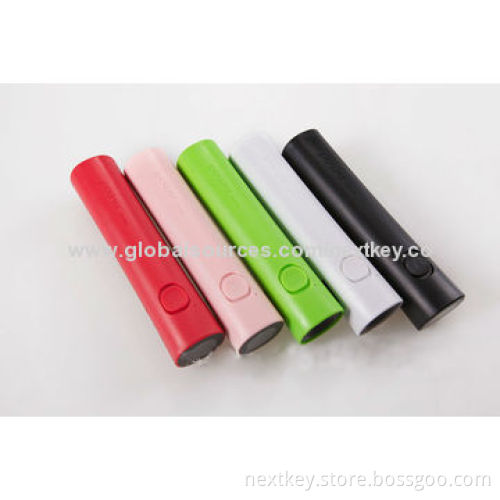 2,600mAh Fashionable Manual Power Banks, Long Standby Time, Different Colors Available